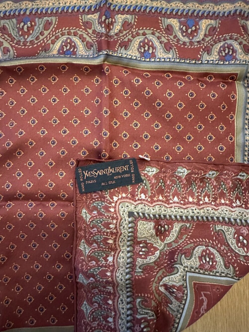 Yves Saint Laurent Silk Pocket Square